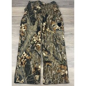 Gamehide Camo Pants Mens L Hush Hide Mossy Oak  Mesh Lined Button Ankles Hunting
